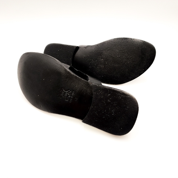 Taryn Rose Black Leather Sandals Slides Shoes EU 42 US 9 - Picture 7 of 7